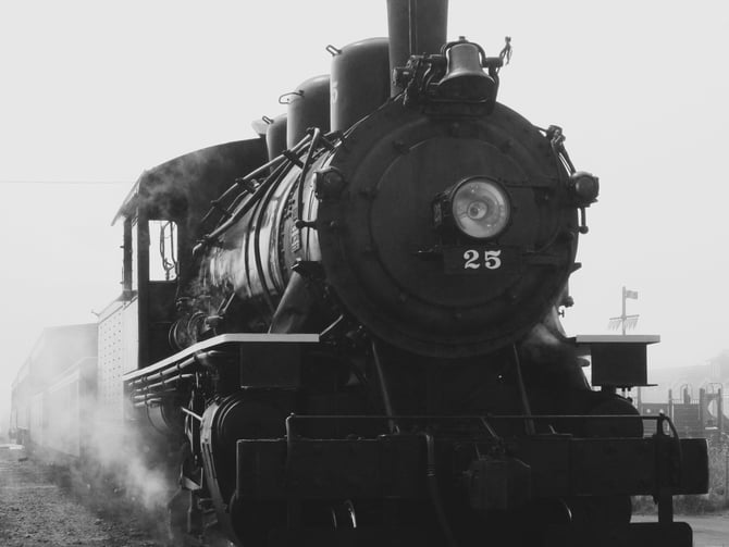 1925 steam locomotive on the Oregon Coast Scenic Railroad