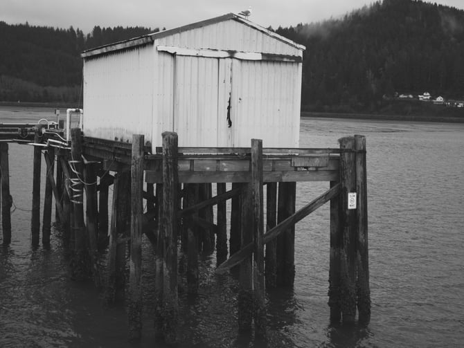 Garibaldi marina and waterfront on the Oregon Coast
