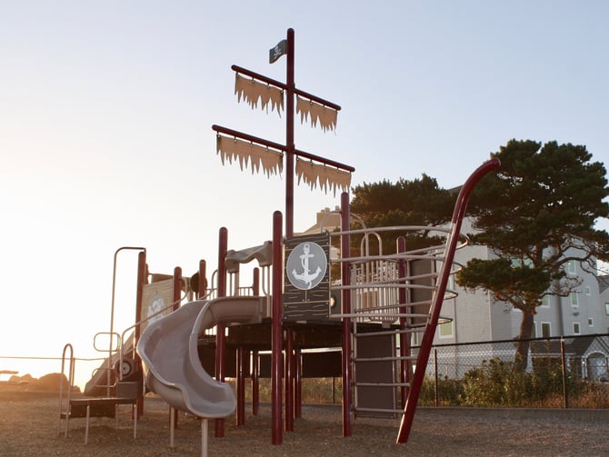 Pirate ship playground at Rockaway Beach wayside park